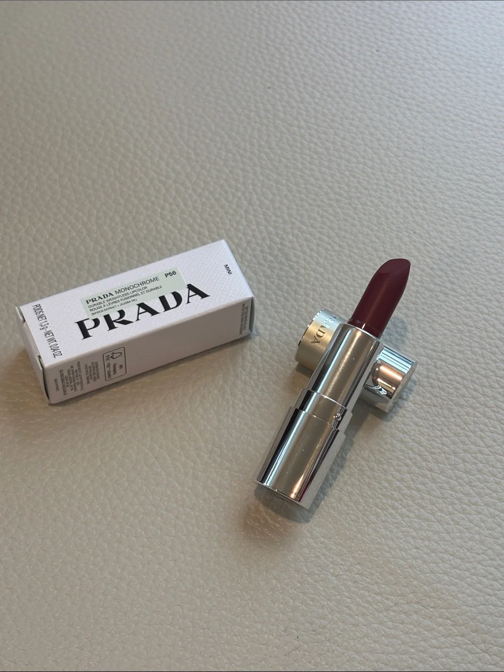 Prada hyper matte Lipstick (P56 monochrome) travel size